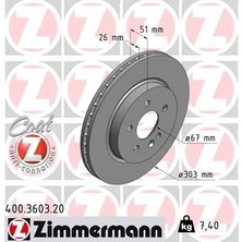 Zimmermann Fren Diski On Mercedes ml - Class W163 1998-2005 (2 Adet)