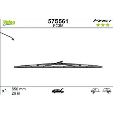 Valeo Silecek Süpürgesi 65CM X1 Normal Tip Fırst Üniversal