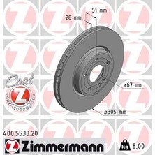 Zimmermann Fren Diski On Mercedes W177 V177 W247 C118 X118 H247 X247 (2 Adet)
