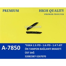 Ayhan Ön Tampon Bağlantı Ayağı Sağ Üst Fiat Egea 1.3 Jtd-1.6 Jtd - 1.4 T - Jet (5 Adet)