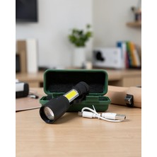 Mini El Feneri USB Şarjlı Cob LED