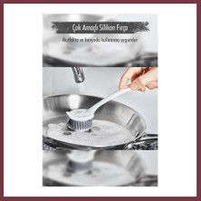 Storeşahin Çok Amaçlı Silikon Bulaşık Yıkama & Lavabo Temizleme & Mutfak Tezgahı Temizleme Fırçası SHN0720