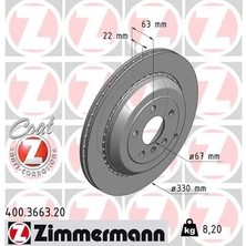 Zimmermann Fren Diski Arka 4-Matic Mercedes W164 X164 W251 (2 Adet)