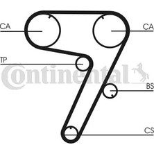 Contitech Triger Kayışı 173X180 Fiat Tıpo 2.0 16V 1991-1995 Alfa Omeo 155 2.0t 16V 1994-1996 Lancia 2.0 5279XS