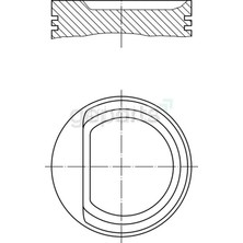 FEDERAL Piston+Segman Albea / Doblo / Punto 2004 72 Mm:std 8V (4 Adet)