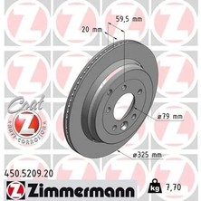Zimmermann Fren Diski Arka Land Rover Discovery 3 - 4 L319 2004-2018 (2 Adet)