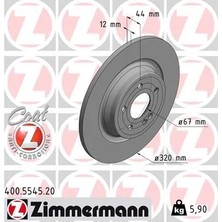 Zimmermann Fren Diski Arka Mercedes W177 V177 W247 C118 X118 H247 X247 Spor Tip (2 Adet)