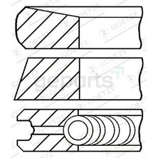FEDERAL Segman H350/HD77 1995 100,50 x 3 x 2 x 4 - 114PS/120PS - D4AE - 0,50 (4 Adet)
