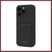 Storeşahin iPhone 16 Pro Uyumlu Kılıf Kelvin Kartvizitli Silikon - Siyah SHN0720