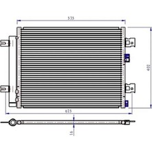 Oris Klima Kondenseri Duster 2010 Sandero 2008 Logan 2010 Sonrası1.2 16V-1.4-1.6-1.5DCI 513X396X12