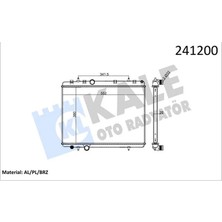 KALE RADYATÖR Radyatör 407 2004 C5 04>1.6hdı 2.2 16V Ac Mek 552X380X26 1 Sıra Alb Sistem