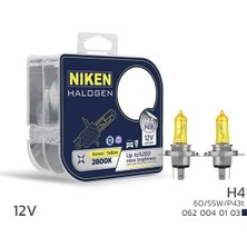 Niken Nıken 12V H4 60/55W Sari Işık Ampul P43T 2800K