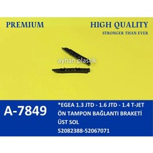 Ayhan Ön Tampon Bağlantı Ayağı Sol Üst Fiat Egea 1.3 Jtd-1.6 Jtd - 1.4 T - Jet (5 Adet)