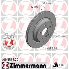 Zimmermann Fren Diski Arka Mercedes W221 R230 (2 Adet)