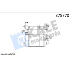 KALE RADYATÖR Turbo Radyatörü Intercooler Renault Clio 5 1.0tce 2020 Nissan Micra V Brazing 255X217X50