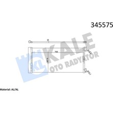 KALE RADYATÖR Klima Kondenseri Trafıc 3 - Vıvaro 3 1.6 Dci - Cdti 2014 Al / Al