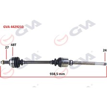 GVA Komple Aks Sağ Scudo - Expert - Jumpy 1.9d 1996-2006 Abs Li 48DİŞ 938MM