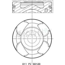 FEDERAL Piston+Segman Astra J Mokka Zafira C Meriva B 2014 110HP 79.70MM Euro6 (4 Adet)