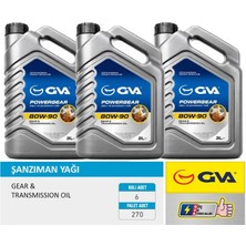 GVA Şanzıman Yağı 80W90 3 Lt Apı Gl-5 (6 Adet)