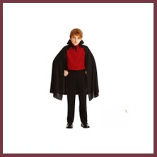 Storeşahin Siyah Yakalı Pelerin - Vampir Pelerin - Dracula Pelerin 90 cm SHN0720
