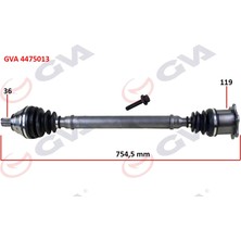 GVA Komple Aks Sağ Caddy - Golf5-Jetta - Passat 1.9-2.0 Tdi 2003-2009 754.5MM