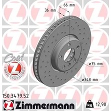 Zimmermann Fren Diski On Sag Bmw F07 F10 F11 F06 F12 F13 F01 F02 Delikli