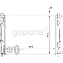 BSG Su Radyatoru Megane 2 2003 Brazing Radıator - 585X428X22