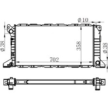 Oris Motor Radyatoru Ac Transıt Turbo T12 T15 2.5d 1997-2001 Manuel Uzun Tip 2 Sıra Cu Pl