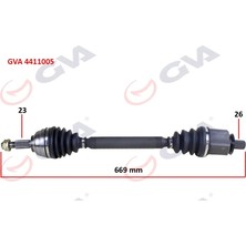 GVA Komple Aks Sol Megane 2 1.6 16V 2003-2008 669MM Auto.