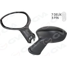 GVA Diş Dikiz Aynası Sol Grande Punto 2005 Linea 2007 Elektrikli 3 Fiş VM-6156EL 7 Fiş VM-6156EL