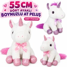 Svoria Store 63039 55 cm Dört Ayak Boynuzlu At Peluş 1 Adet Fiyatıdır