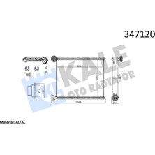 KALE RADYATÖR Kalorifer Radyatörü 308 1.4 16V-1.6 16V 2007 C3 1.4VTI 2009 Kilimalı - Kilimasız Araçlar Için