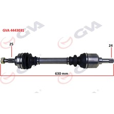 GVA Komple Aks Sol P307 2000-2008 Partner - Berlıngo 2008 C4 2004-2011 1.4-1.6-2.0 Hdı - Vti 25X24X630