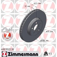 Zimmermann Fren Diski On Mercedes W205 S205 C205 A205 W213 S213 C238 A238 X253 C253 (2 Adet)