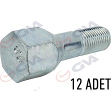 GVA Bijon Civatası Fiat Tofaş - Fiat Kısa Beyaz Kaplı Paket 12 (12 Adet)