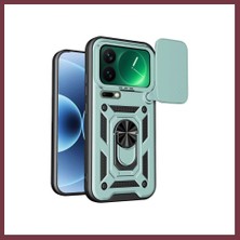 Storeşahin Mi 17 Pro Uyumlu Pars Lens Yüzüklü Silikon - Yeşil SHN0720