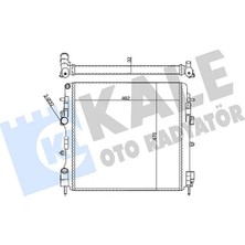 KALE RADYATÖR Radyatör Kangoo 1.5dcı-1.2-1.6 16V-1.9DCI Ac Klimasız Mek 470X460X27