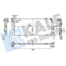 KALE RADYATÖR Motor Su Radyatoru Bmw B37 B47 F45 F46 F48 . Mini F54 F55 F56 F57 F60