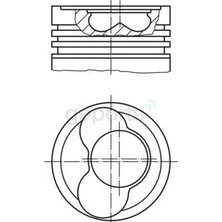FEDERAL Piston+Segman T4-Lt 1991-2026 Ø (1-2 Silindir) (82 Mm) (2 Adet)
