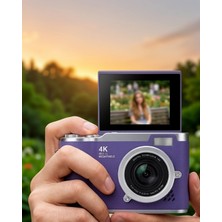 4K Kompakt Kamera 48 Mp Autofokus Flashlı