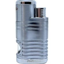 Odea Parmida Premium 4 Torch Jet Alevli Puro Çakmağı – Gümüş Gri