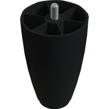 CATEKSSS 10 cm 5/16 Inç (Siyah) Plastik Mobilya Yükseltici Koltuk Kanepe Armut Ayağı Ayakları - 8’li Paket