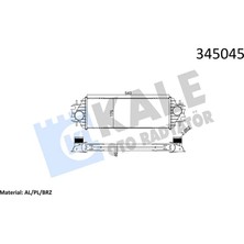 KALE RADYATÖR Turbo Radyatörü Intercooler Trafıc 2 - Vıvaro 2001 1.9dt 540X175.6X40