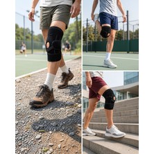 Nemere Diz Desteği Patella Destekli Ligamentli Ayarlanabilir Cırtlı Silikon Pedli