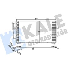KALE RADYATÖR Klima Radyatörü Kondenser Volvo S40 1 - V40 Al - Al 628X348X16