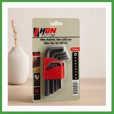 Soi Home 9 Parça Kısa Düz 120MM Alyan Anahtar Takımı (Siyah) Soı