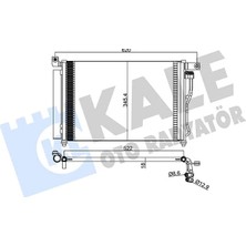 KALE RADYATÖR Klima Radyatörü Kondenser Hyundai Accent Era 1.5l Crdi D4FA Dizel 2006-2010 522X345X18