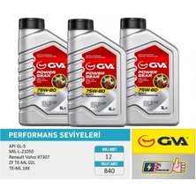 GVA Şanzıman Yağı 75W80 1 Lt Apı Gl-5 (12 Adet)