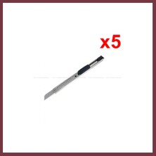 Storeşahin Metal Dar Maket Bıçağı Ince Falçata 9mm 5 Adet SHN0720