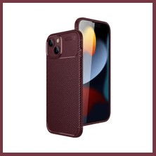 Storeşahin iPhone 15 Uyumlu Kılıf Auto Focus Karbon Kapak - Bordo SHN0720